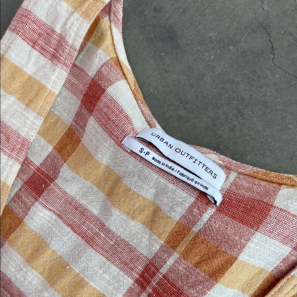 URBAN OUTFITTERS Liz Plaid Button Front Midi Dress - Picture 5 of 10